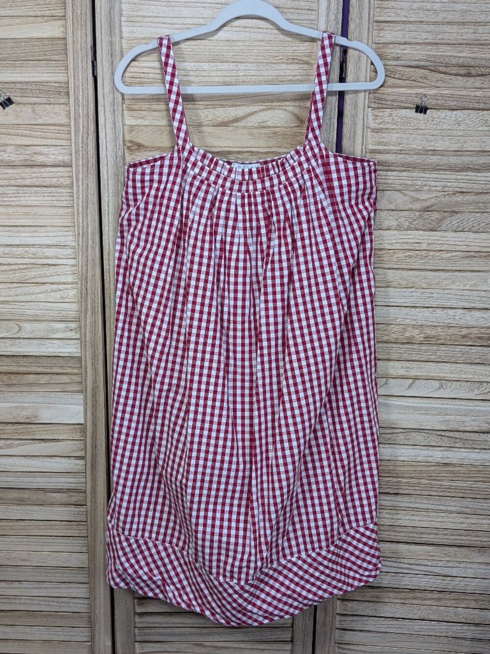 Tweeds Red and White Gingham Spaghetti Strap Sundress Size 12